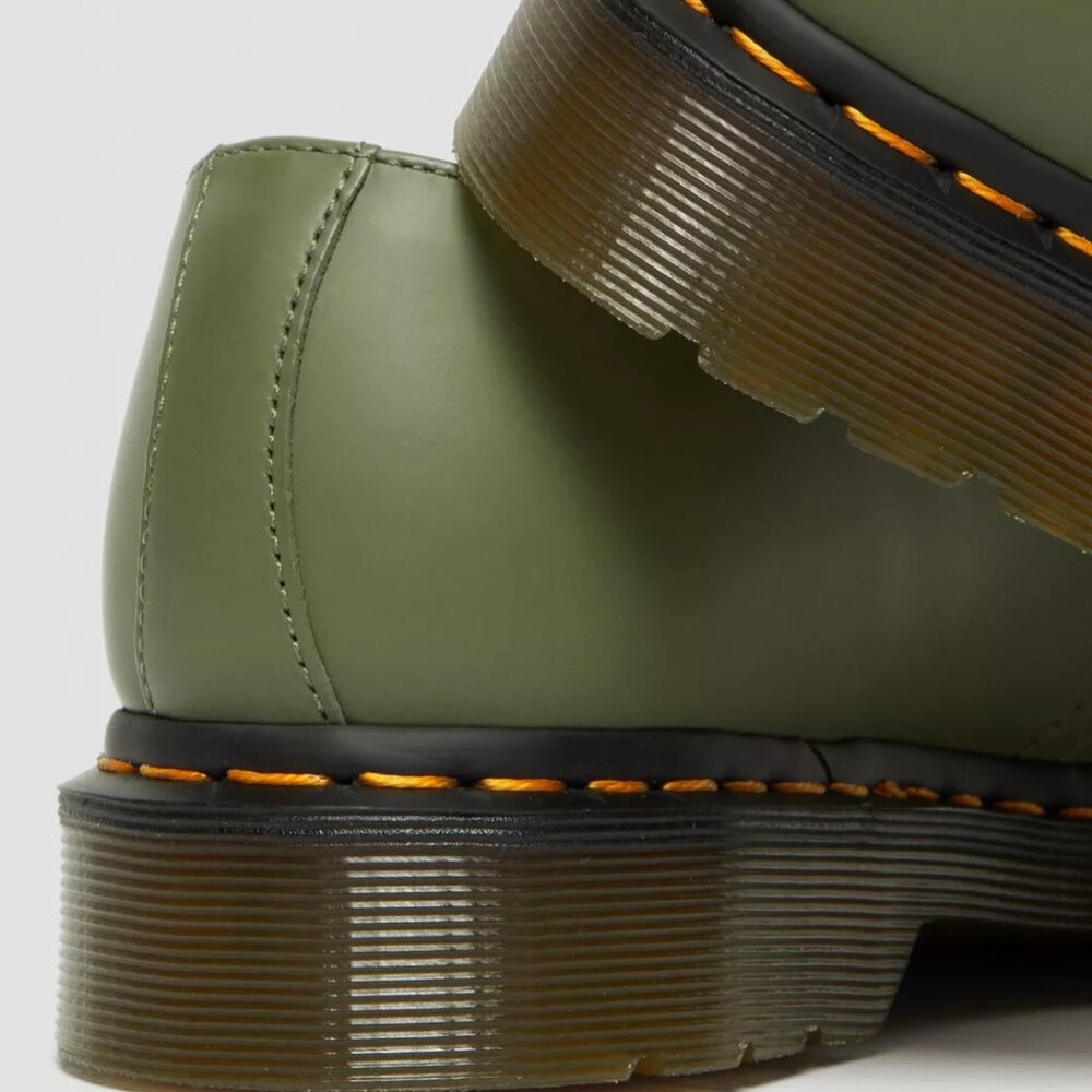 Dr. Martens Khaki Green 1461 Smooth Leather Oxford Shoes UK6